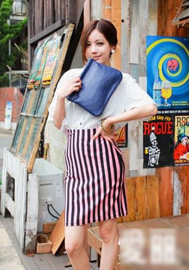 韩国大美妞八月清爽美搭
